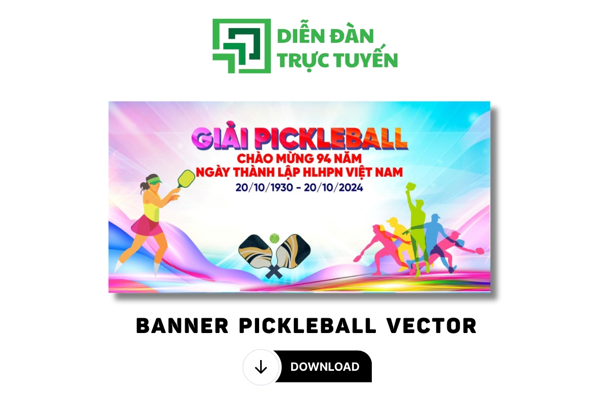 10+ Mẫu Banner Pickleball Vector - Free Download File Vector CDR, JPG, PNG,PDF