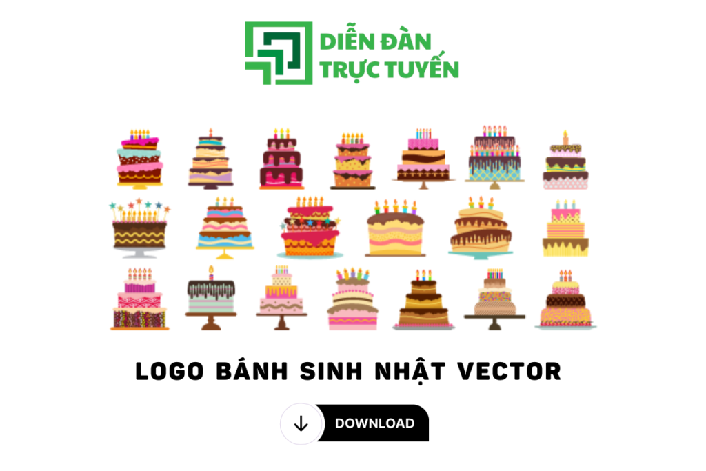 Bánh Sinh Nhật Vector