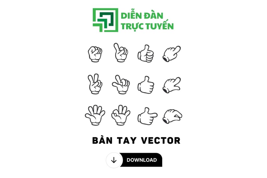 bàn tay vector