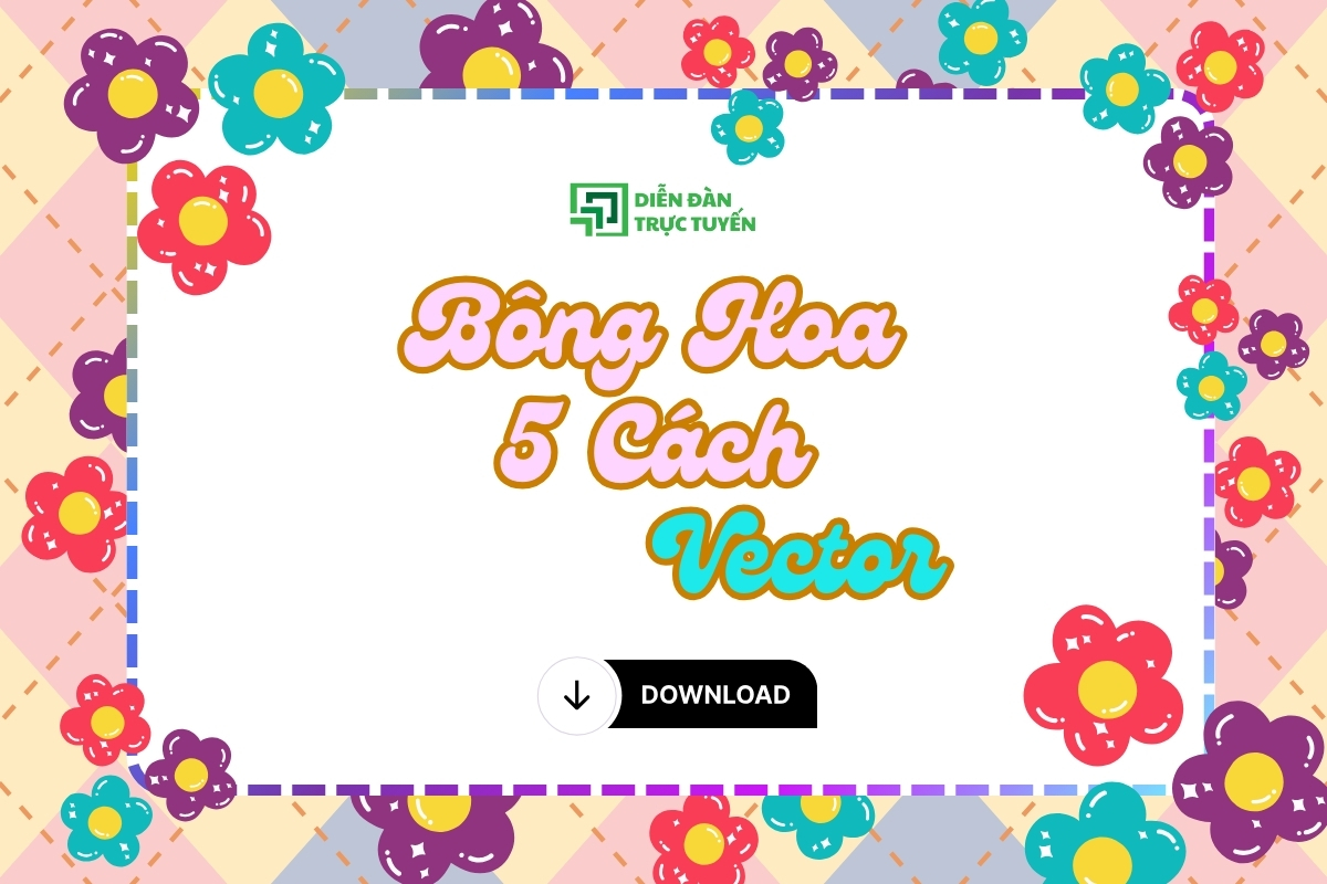 bông hoa 5 cánh vector